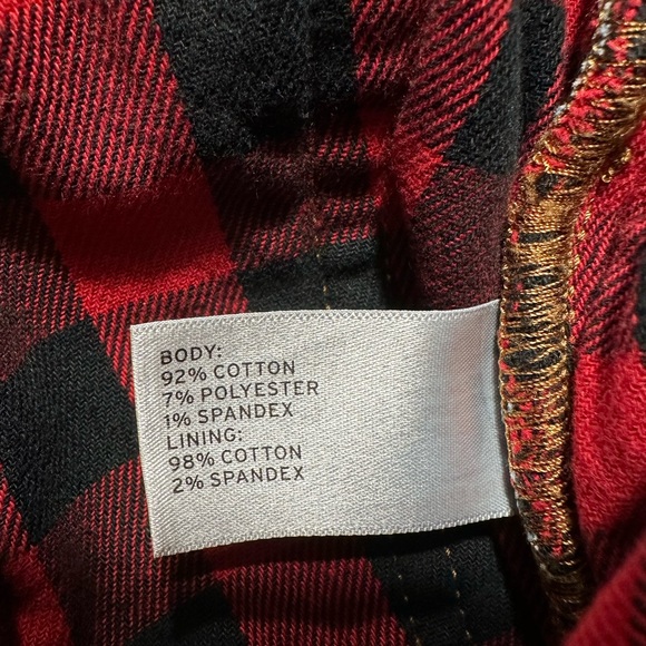 Duluth Trading Red Flannel Lined Straight Leg Jeans Women Size 6x31 - Picture 11 of 13